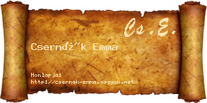 Csernák Emma névjegykártya