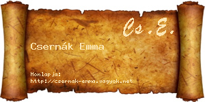 Csernák Emma névjegykártya
