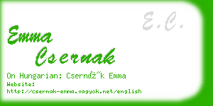 emma csernak business card